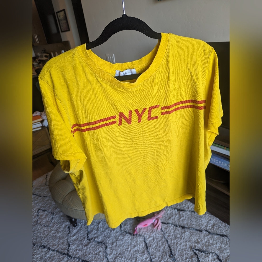 Bright yellow NYC t-shirt, size 3X